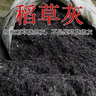 正宗草木灰种菜用 花肥料韭菜专用钾肥驱虫稻草灰养花通用稻壳炭