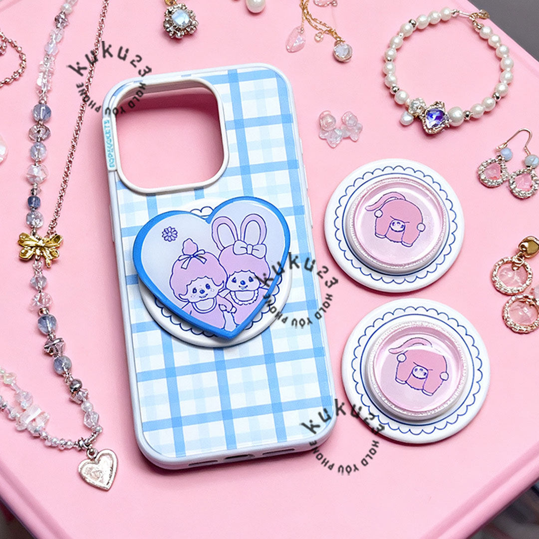 蒙奇奇可爱手机支架倒立捏捏磁吸甜心伙伴气囊防摔泡泡pps啪嗒