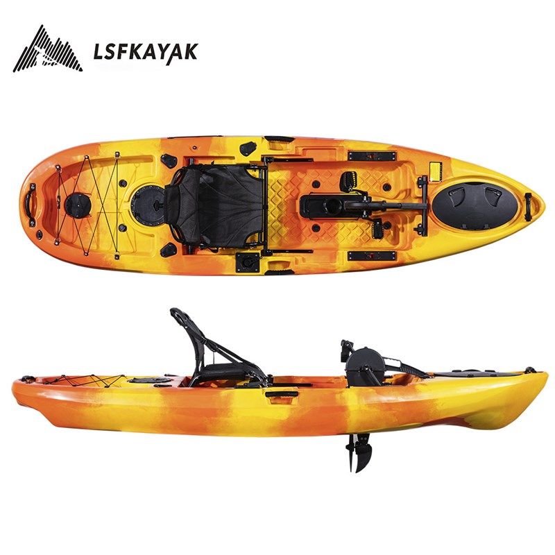 单人脚踏皮划艇 单人脚踏船 塑料脚踏船 脚踏钓q鱼船 脚踏卡亚克