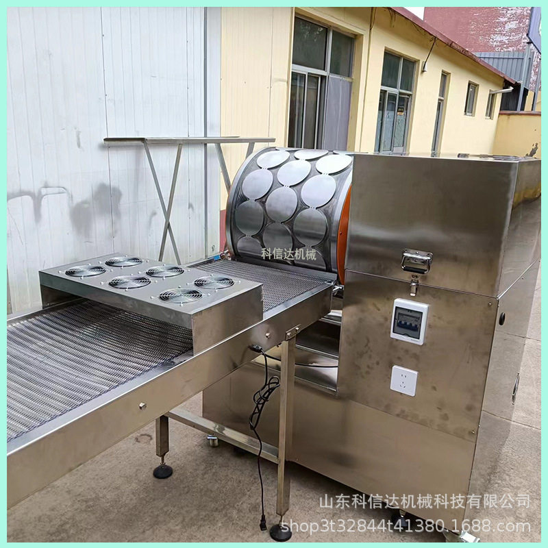 商用连体蛋皮机推荐新型三排电加热榴莲千层蛋糕皮机诸城科信达