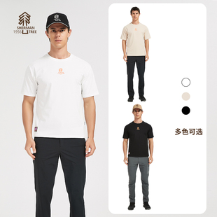 SHERMANTREE舍曼树凉感抑菌透气休闲男女同款圆领短袖T恤上衣