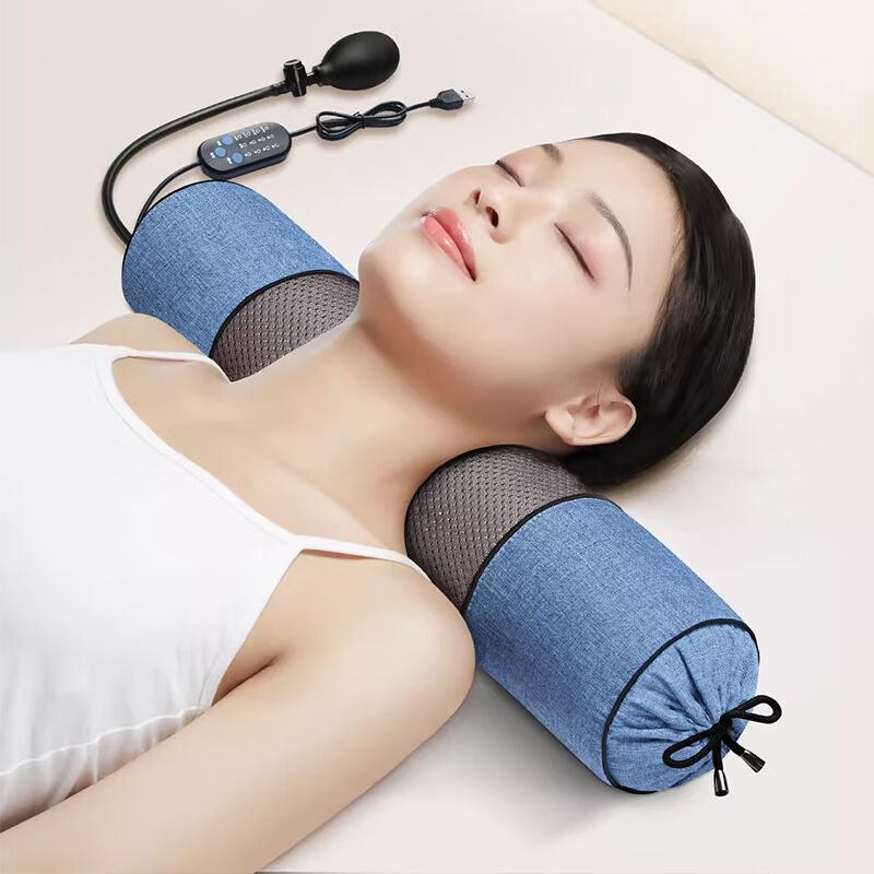 卟橡颈椎枕荞麦皮睡觉用生理曲度变直矫正器圆柱形枕头荞麦壳d.热