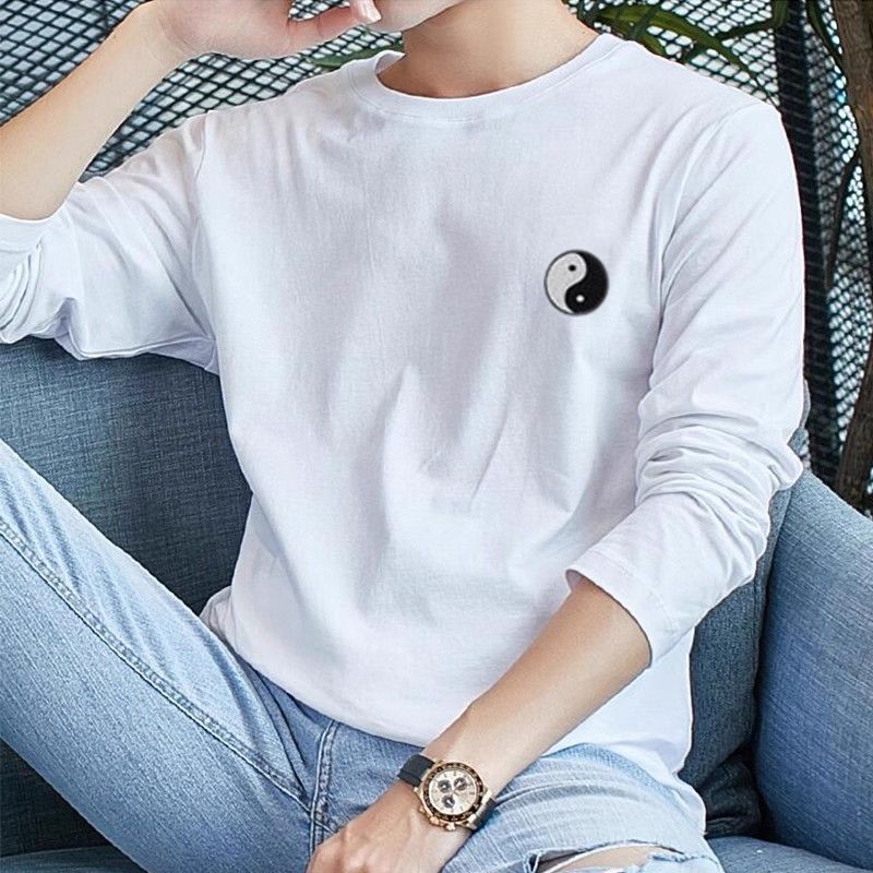 秋冬纯棉长袖太极T恤刺绣男女内搭太极拳八段锦武术练功服太极服