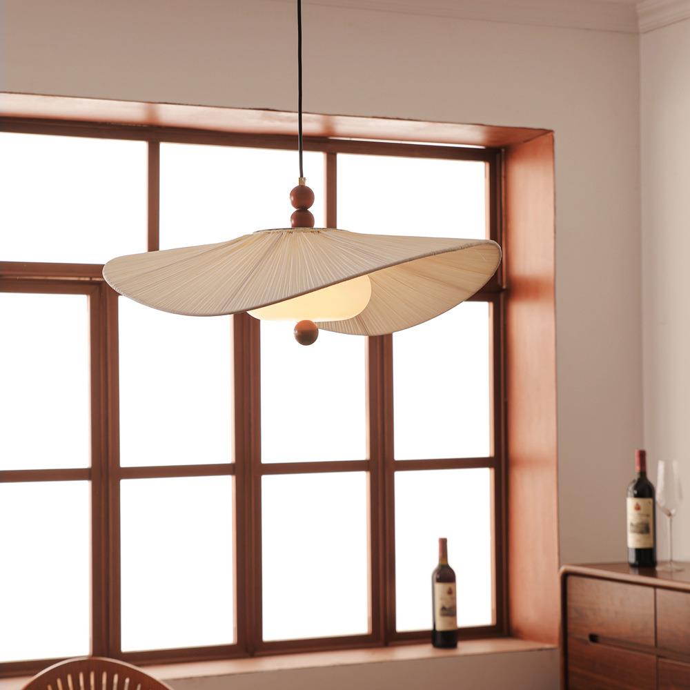 法式中古风花瓣餐厅吊灯复古宋代美学主卧室灯氛围感奶油风灯具