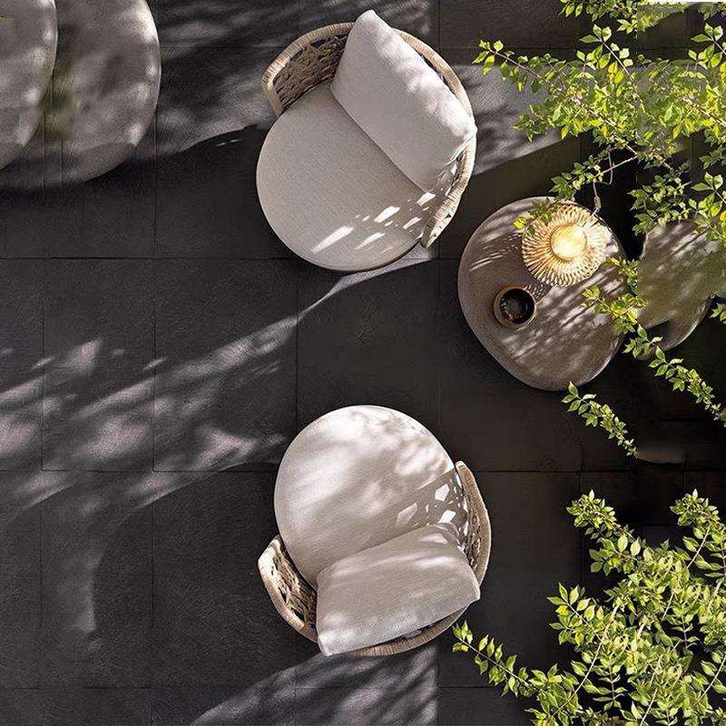 户外柚木沙发三件套组合庭院休闲别墅阳台露台单人防水防晒藤编椅