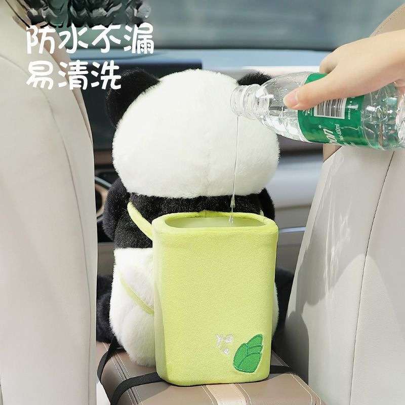 创意车载抽纸盒车内装饰可爱女士汽车扶手箱纸巾盒垃圾桶二合一