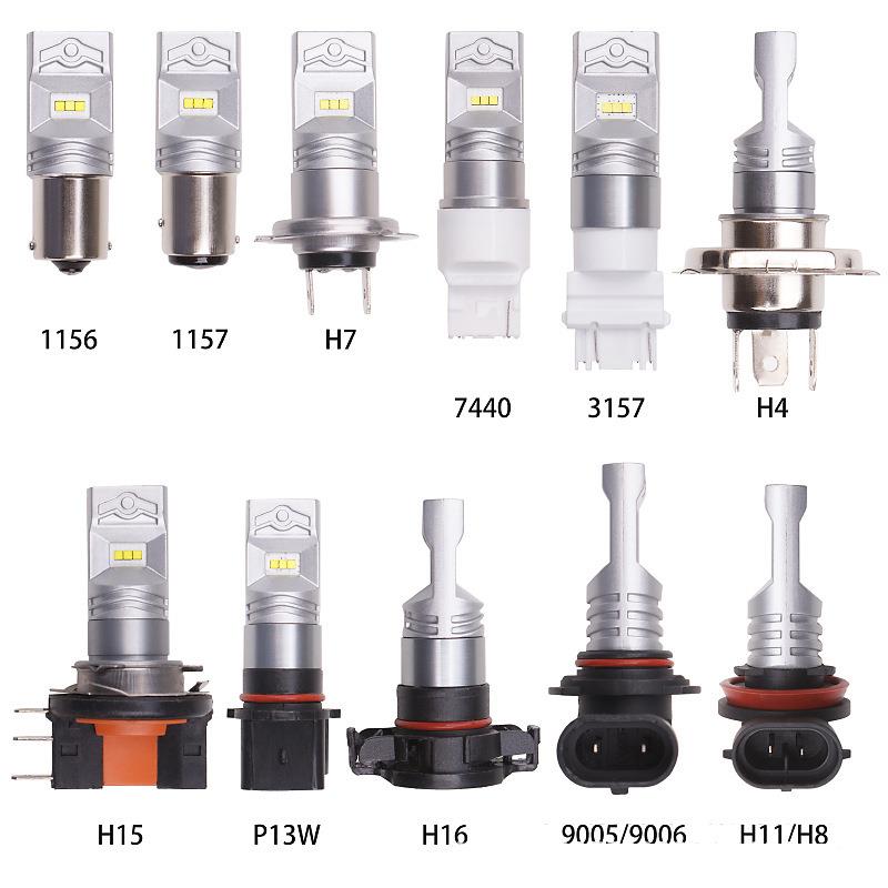 汽车配件车灯 汽车LED尾灯H3 H7高亮转向灯 CSP 6SMD倒车灯泡雾灯