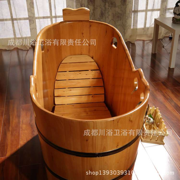 川浴木桶浴桶香柏木洗澡桶浴桶泡澡木桶沐浴洗浴木盆木质澡盆003