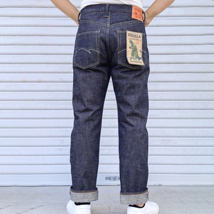 日本Studio D'Artisan小猪GZ-009 18OZ哥斯拉联名修身直筒牛仔裤
