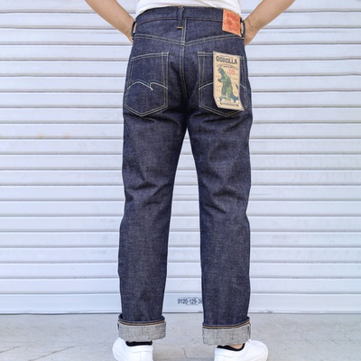 修身直筒日本小猪牛仔裤