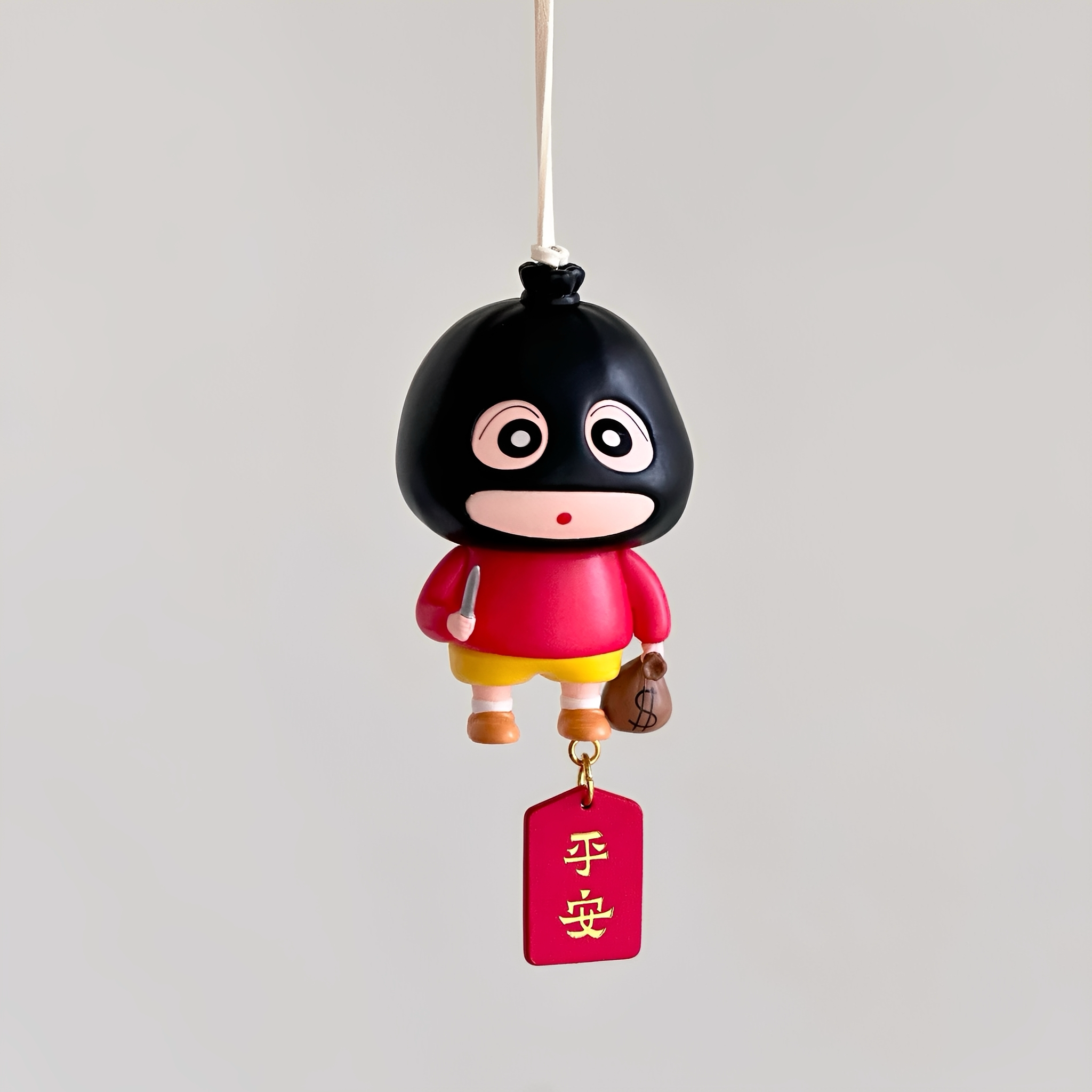 打劫小偷蒙面汽车挂件创意卡通车载装饰品后视镜吊坠礼物送男生