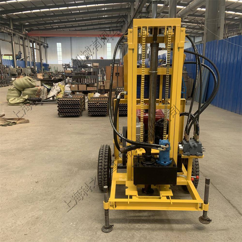农田灌溉百米深孔打井机液压升降柴油取芯钻机家用打井钻采设备