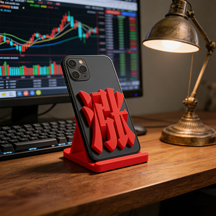 股票手机支架涨停红色创意造型趣味桌面摆件用品股民解压装饰