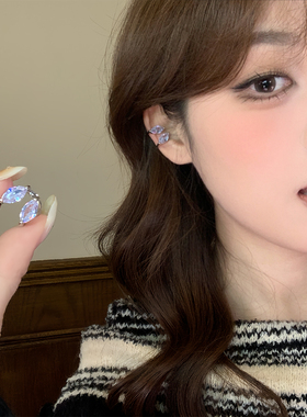 ZHENWEI/甄薇 水滴闪锆耳骨夹无耳洞绝美高级感ins轻奢气质耳饰女