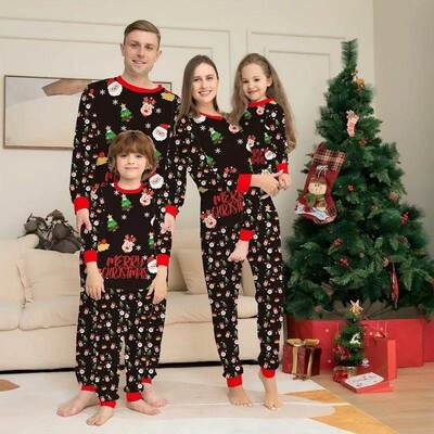 family clothes Matching christmas Pajamas Outfits Sleepwear