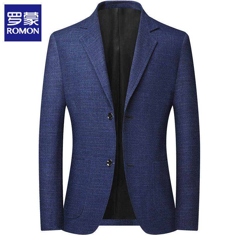 罗蒙西装外套男商务休闲中老年爸爸装单件西服上衣褂子春秋季单西