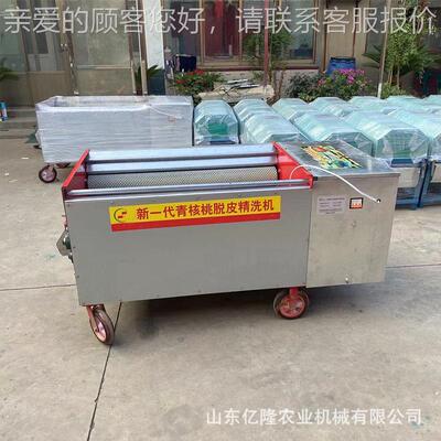 口MWM青桃脱皮清洗 鲜核桃剥出青壳机 山核桃去机仁剥皮核机