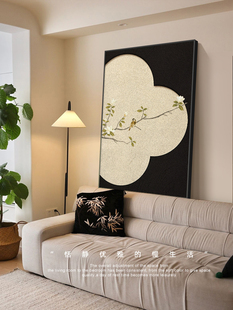 客厅装饰画，古色古香餐厅挂画，落地画，法式覆古风格沙发背景壁