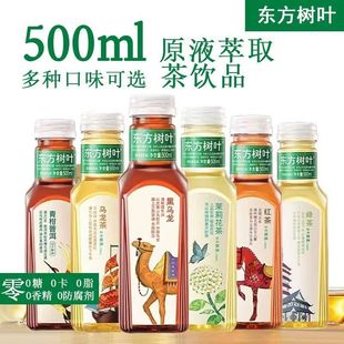 农夫山泉东方树叶500ml整箱无糖纯茶饮料黑乌龙青柑普洱茉莉花茶