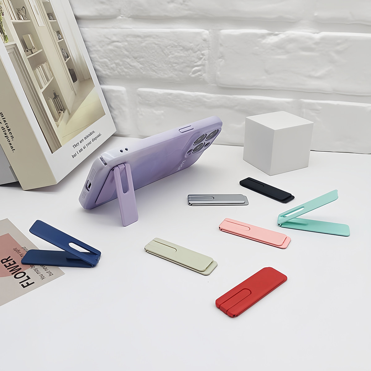 手机支架金属粘贴折叠迷你通用环