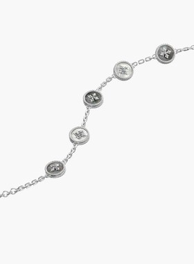 贝母堆银五花手链潮流时尚轻奢高级感百P搭小众设计情侣款