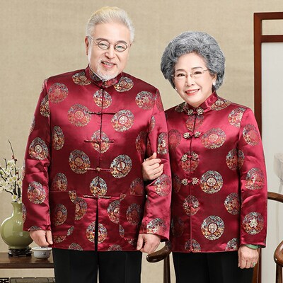 新款寿星衣服老人生日过r寿衣服中老年唐装男爷爷奶奶80岁大寿服