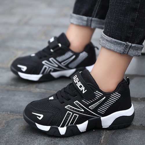 2026shoes for men帮鞋厂防水童鞋男童运动步行小学童皮面学生防