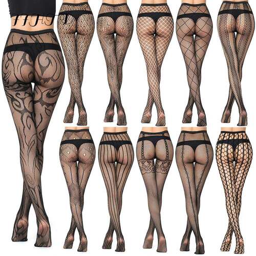 New Arrival Thin Women Pantyhose Sexy Solid Fishnet Tights