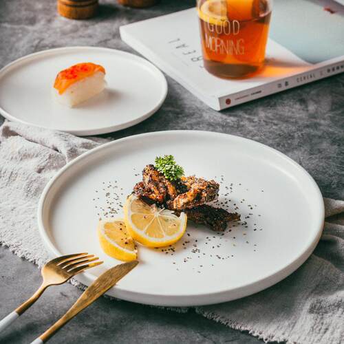 Dinner Plates ceramic steak plate web Porcelain盘 Ware White
