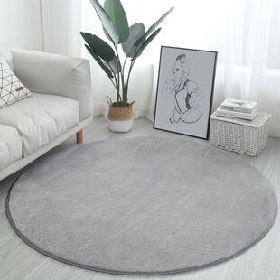Round Fluffy Area Rug for Bedroom Soft Shaggy Carpet Circle