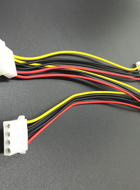 机箱电源线一分三大4P连接线 ide数据线4针转一分3针 IDE延长线