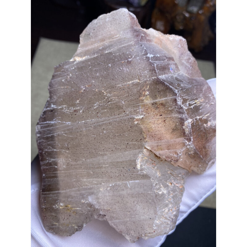 天然水晶超七紫发晶原石摆件 紫晶发红云母原矿摆件 一物一图