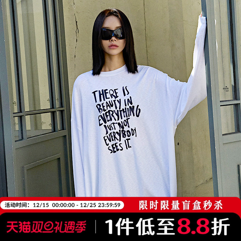 Mathieu黑色长袖T恤女