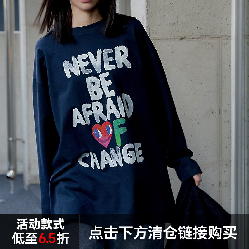 Mathieu黑色长袖T恤宽松上衣