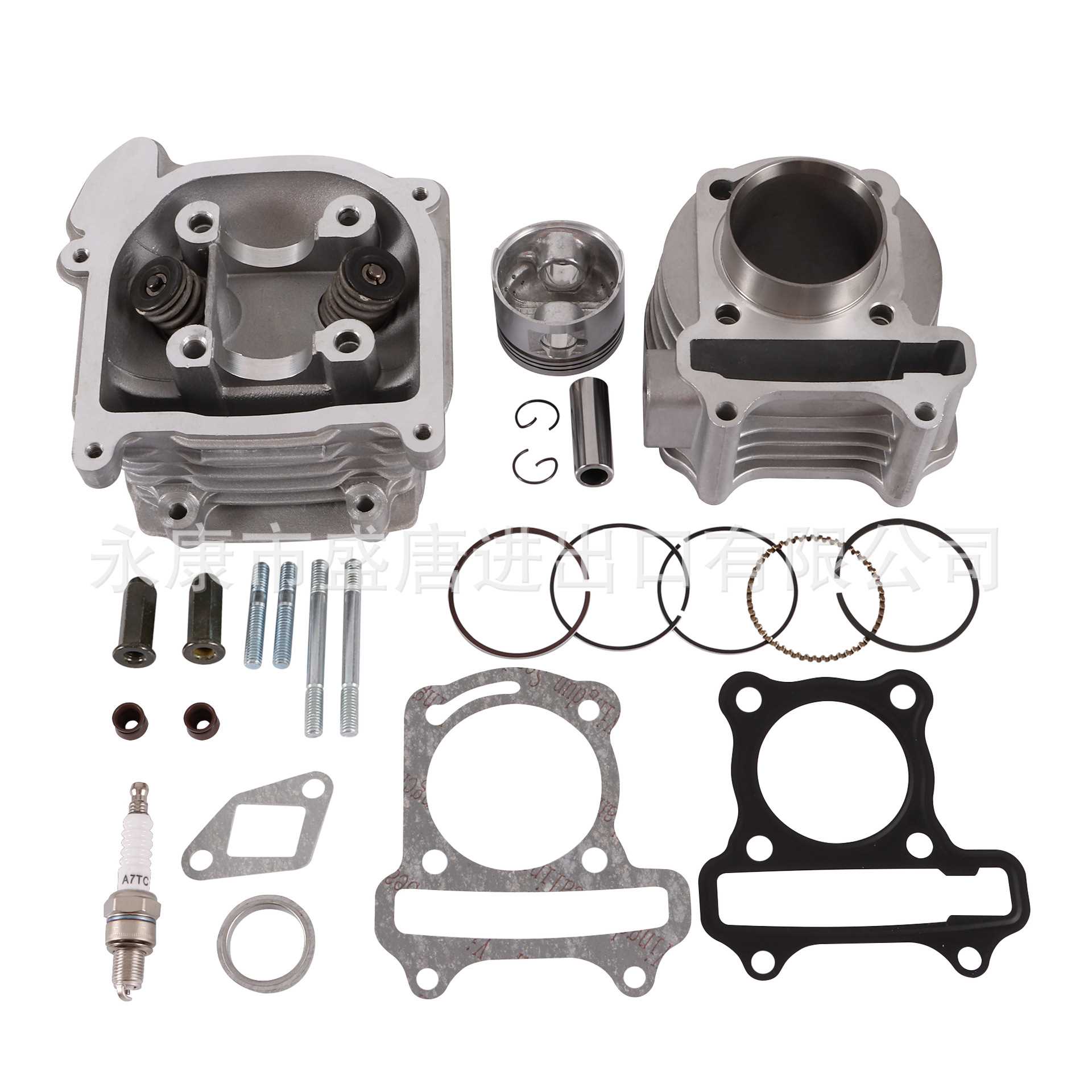 GOOFIT 47mm大口径气缸套件气缸盖适配GY6 80cc 139QMB ATV卡丁车