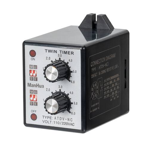 双调型多段时间继电器ATDV-NC不带座循环计时器