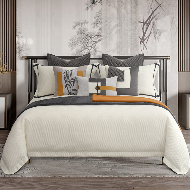 新中式样板间床品软装酒店别墅黄色系样板房床上用品家具展厅套件,橡塑材料及制品,其他塑料制品,淘宝优惠券,粉丝福利购,淘宝优惠卷