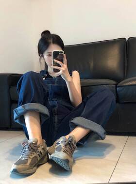 奶fufu牛仔抱婴袋裤女个子夏2025春新款系桔身梗设计感小T7523小