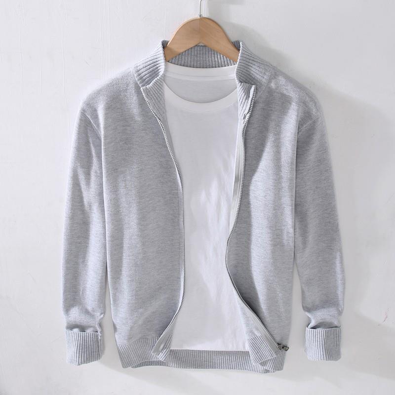 Home Daily 私服~越穿越喜欢！春秋立领针织衫开衫休闲上衣外套男