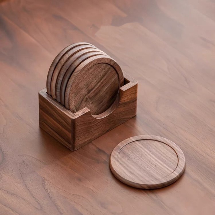 北美胡桃木杯垫实木茶杯垫木质隔热垫耐热工夫茶托防烫茶垫底座,餐饮具,杯垫,淘宝优惠券,粉丝福利购,淘宝优惠卷