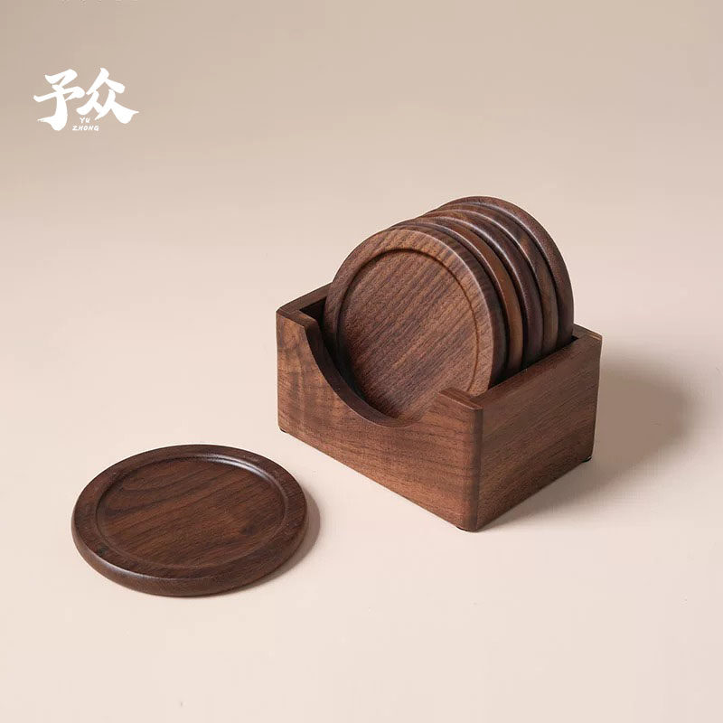 胡桃木茶托茶垫茶道防烫隔热杯垫茶杯垫复古功夫茶具日式创意木质,餐饮具,杯垫,淘宝优惠券,粉丝福利购,淘宝优惠卷
