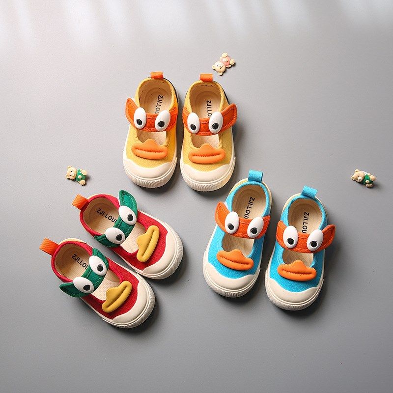 韩系儿童帆布鞋春秋季浅口魔术贴板鞋可爱卡通宝宝软底幼儿园鞋子,童鞋/婴儿鞋/亲子鞋,帆布鞋,淘宝优惠券,粉丝福利购,淘宝优惠卷