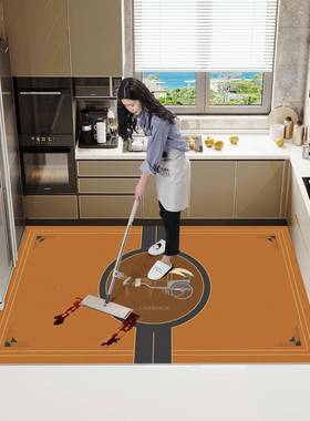 大面CFPG-74滑积皮厨房垫 PVC革可擦免洗防油防地毯垫地子家用入