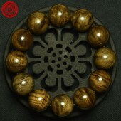 碳化千牛金丝楠木手串水波纹2.0阴沉木乌木老料佛珠手串男