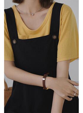 型身SGO材微胖穿大码202梨4新款黑色显瘦背带搭裙宽胯松遮百搭连