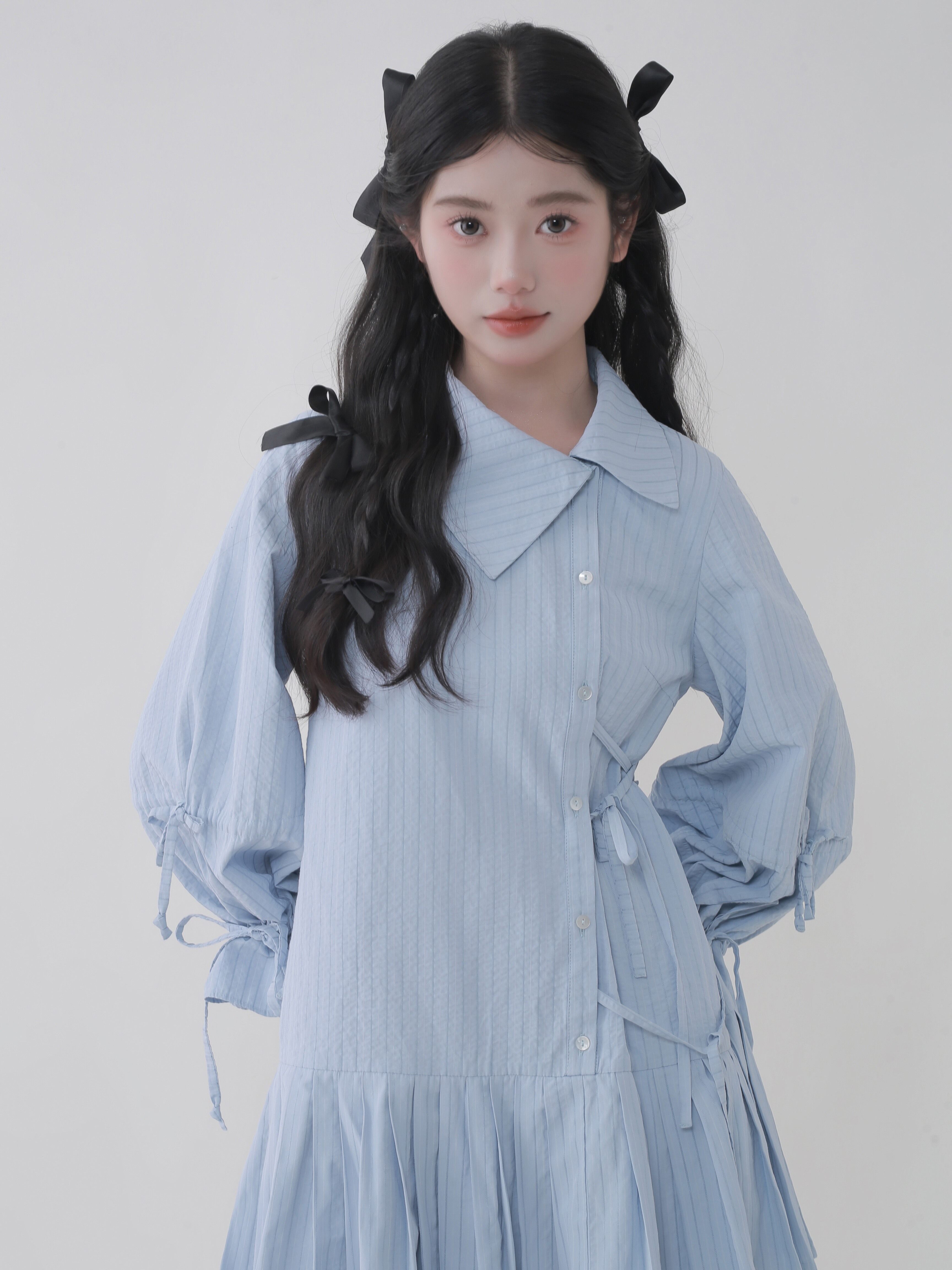 YLING.L甜酷少女法式衬衫裙