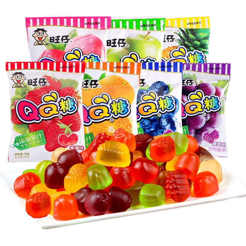 旺旺旺仔qq糖软糖果汁糖水果糖儿童礼物糖果小学生儿时小吃零食