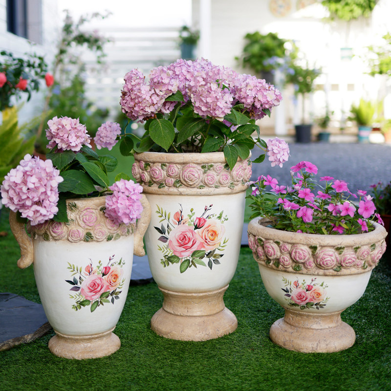 创意户外庭院花盆阳台花园造景布置别墅艺术仿陶瓷多肉大号口径,家居饰品,花盆,淘宝优惠券,粉丝福利购,淘宝优惠卷