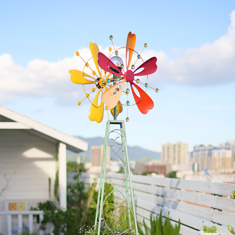 户外花架大风车花园阳台布置农场造景铁艺网红庭院子创意装饰摆件,家居饰品,户外/庭院摆件,淘宝优惠券,粉丝福利购,淘宝优惠卷