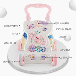 宝宝学步车手推车防侧翻可调速助步车婴儿童玩具 个月岁